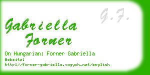 gabriella forner business card